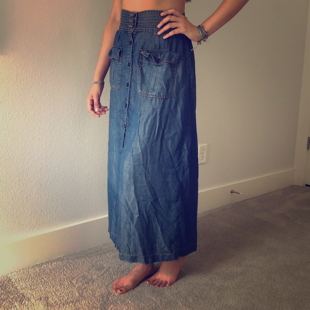 Denim Boho Skirt